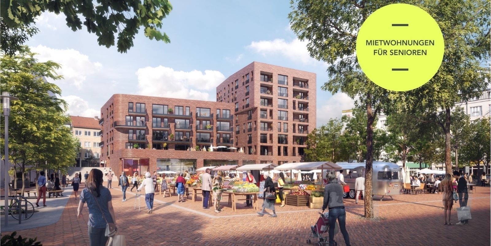 Nach rund zwei Jahren Bauzeit ist das neue Gebäude am Harburger Wochenmarkt fast fertig. Grafik: privat Nach rund zwei Jahren Bauzeit ist das neue Gebäude am Harburger Wochenmarkt fast fertig. Foto: privat