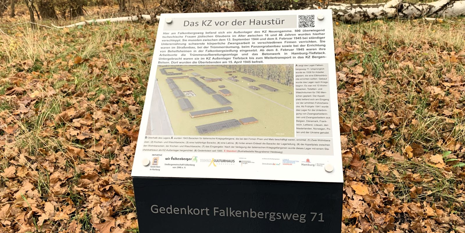 Die Informationstafel am Falkenbergsweg. Foto: Christian Bittcher