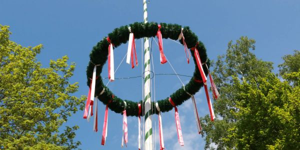 Schöne alte Tradition: Das Aufstellen des Maibaums, wie hier in Marmstorf. Foto: Christian Bittcher Partys, Maibaum und Sport: So begrüßt Harburg den Wonnemonat