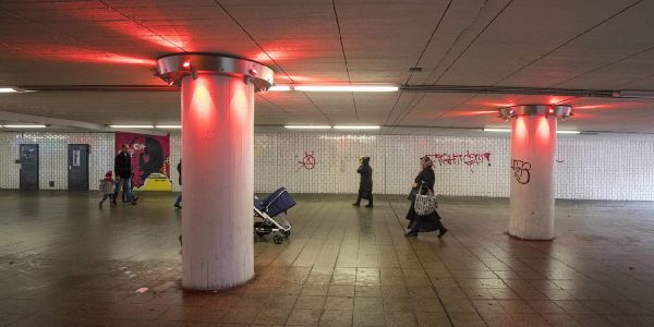 Der Schmuddeltunnel, der Fußgängerzone und Seevepassage verbindet. Foto: Andre Zand-Vakili Querung unterm Ring: SPD hält am Schmuddeltunnel fest