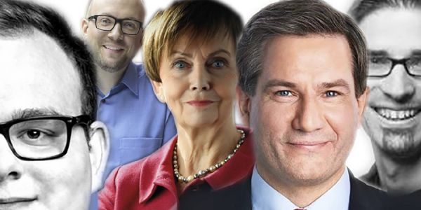 Die Direktkandidaten Carl Cevin-Key Coste, Manuel Sarrazi, Herlind Gundelach, Metin Hakverdi und David Christopher Stopp. Direktkandidaten für Harburg: So verbringen sie den Wahlsonntag