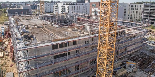 Eine Baustelle im Bezirk. Hier im Binnenhafen. Foto: André Zand-Vakili BAustelle