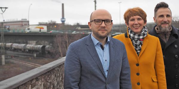 Manuel Sarrazin, Britta Herrmann und Andreas Finkler. Foto: pr Verbindungskurve Harburg: Planungen sind weiter als gedacht