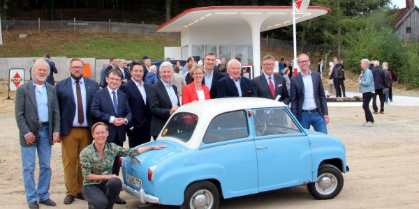 Besuchermagnet: 50er-Jahre-Tankstelle in der "Königsberger Straße"