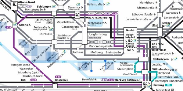 So soll das Streckennetz der S-Bahn mit der S33 aussehen. Foto: pr S33 via neuer Elbquerung: So realistisch ist die S-Bahnringlösung