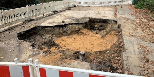 Straße nach Rohrbruch unterspült: Am Frankenberg bis 20. November dicht