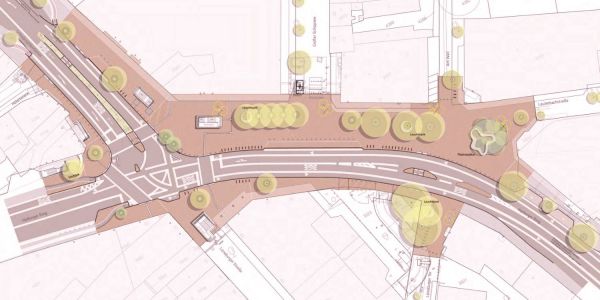 Mega-Baustelle in der City: Veloroute 11 und Umbau Herbert-Wehner-Platz