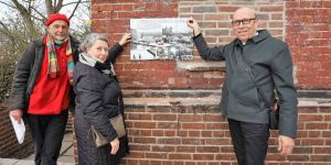 Mahnmal aus dem 2. Weltkrieg:  Infotafel für den Röhrenbunker 