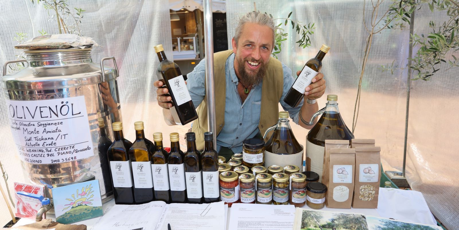 Harburger Wochenmarkt: Mittwoch gibt es wieder frisch gepresstes Olivenöl