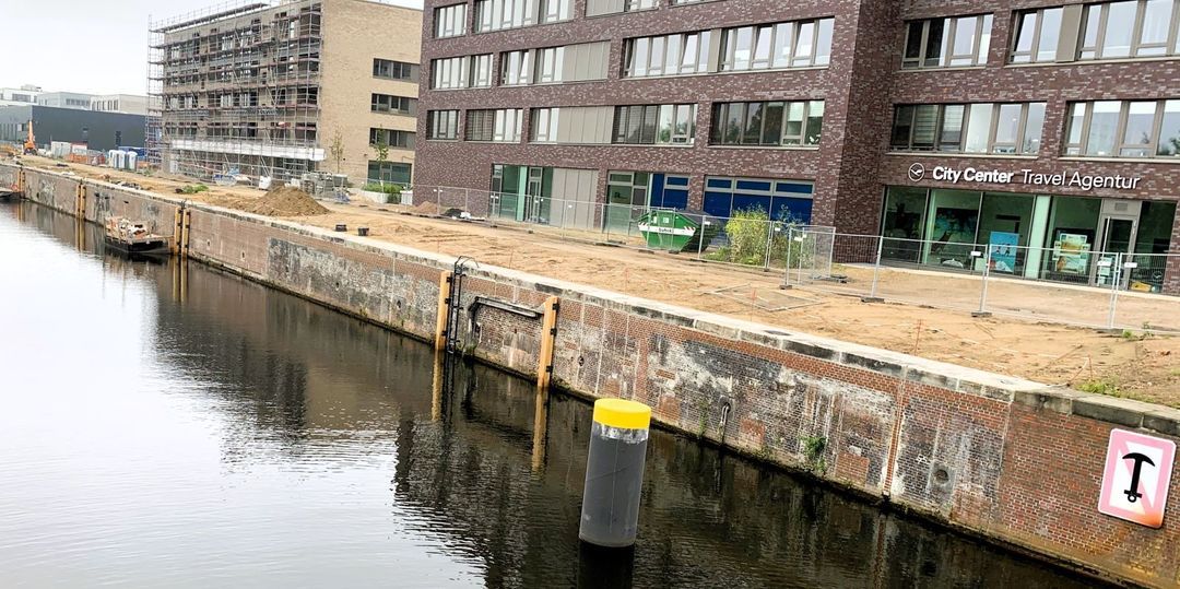 Flanieren im Binnenhafen: Östlicher Bahnhofskanal bekommt eine Ufer-Promenade