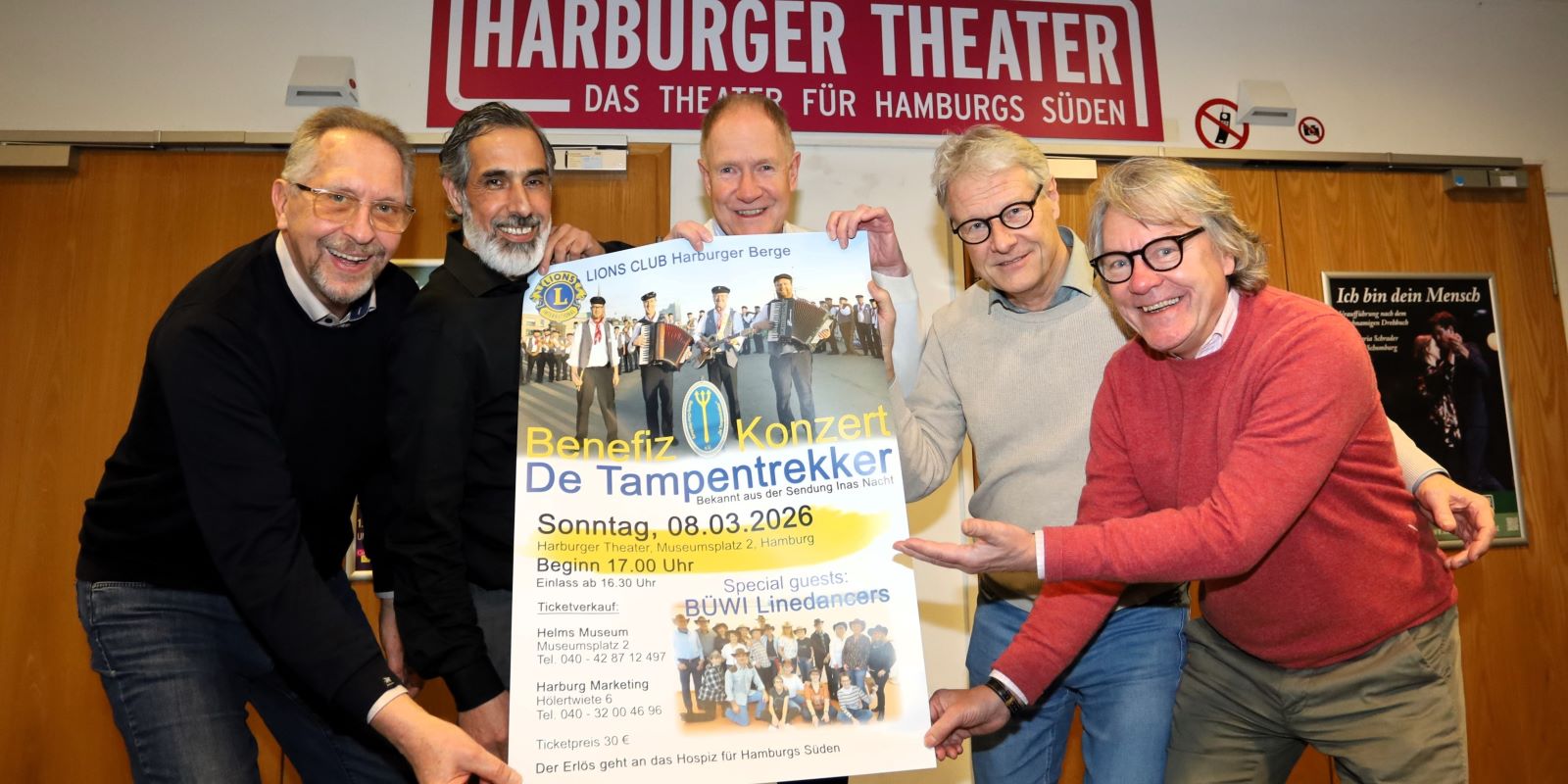 Benefizkonzert fürs Harburger Hospiz: „De Tampentrekker“ im Helmssaal