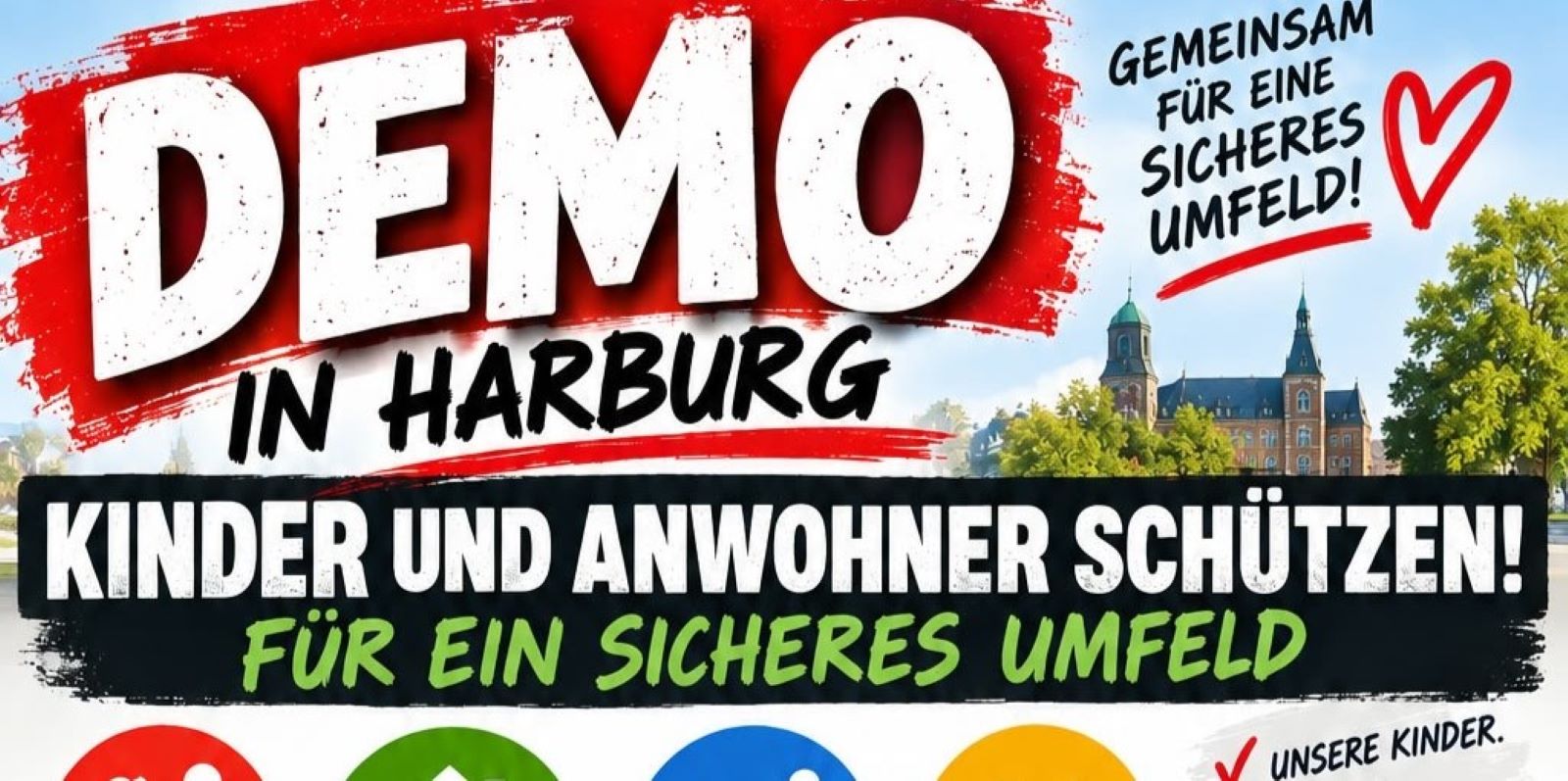 Ein Ausschnitt auf dem Flyer der Demo in Harburg. Foto: pr