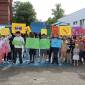 „Das Abrigado muss weg!“: Protest-Aktion an der Schule Schwarzenbergstraße