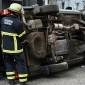 Eißendorf: Volvo kippt nach Ausweichmanöver um - Fahrer leicht verletzt