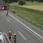 Lkw mit Kakaobohnen brennt auf der A1: Großeinsatz und Vollsperrung