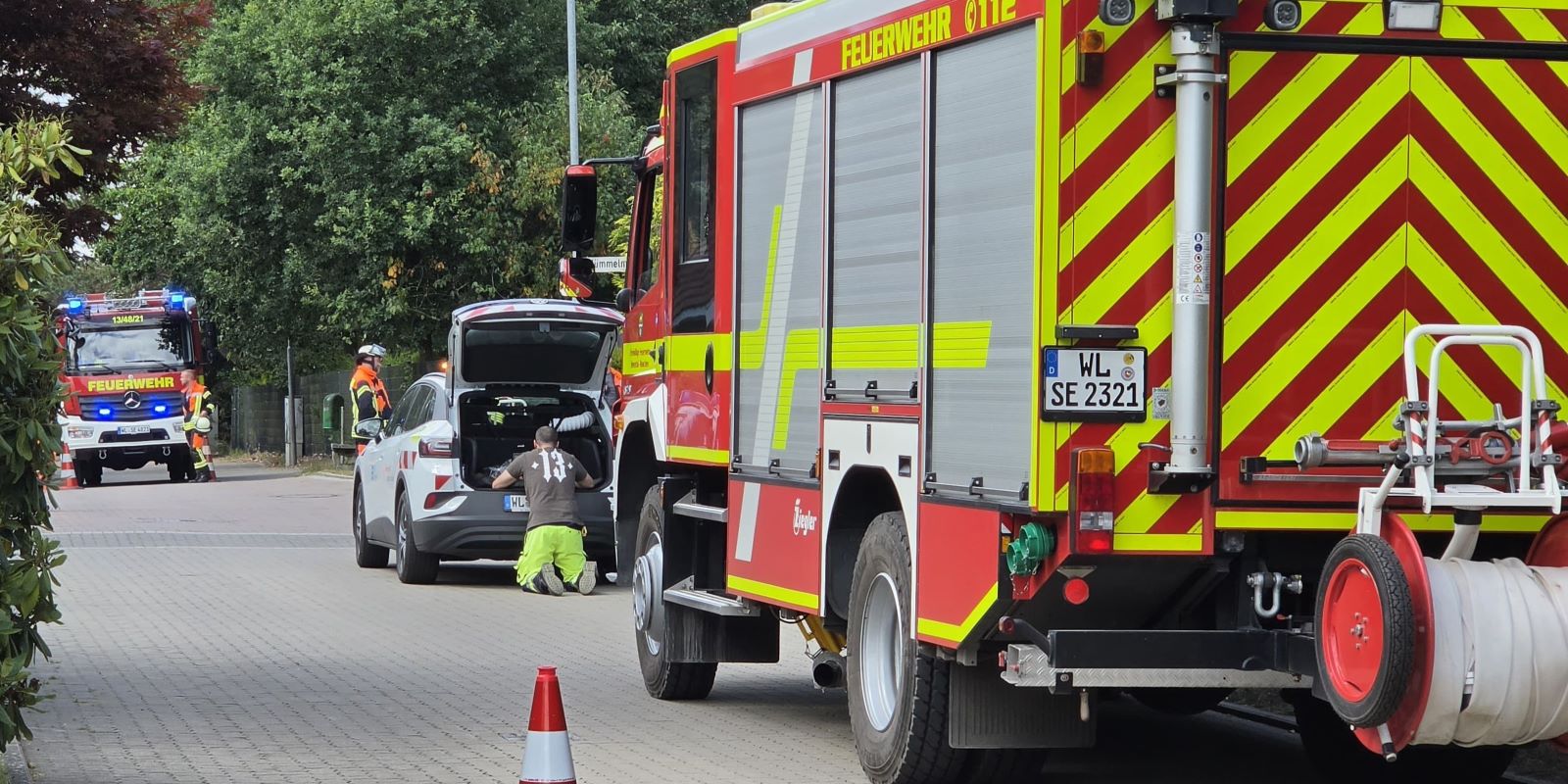 : Im Hermann-Löns Weg in Horst war die Feuerwehr Maschen bei einem Gasaustritt im Einsatz. Foto: Lenthe-Medien/Müller
