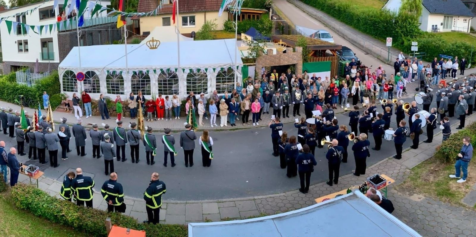 Perspektivenwechsel: Der Zapfenstreich und die Königsburg aus luftiger Höhe fotografiert. Foto: privat
