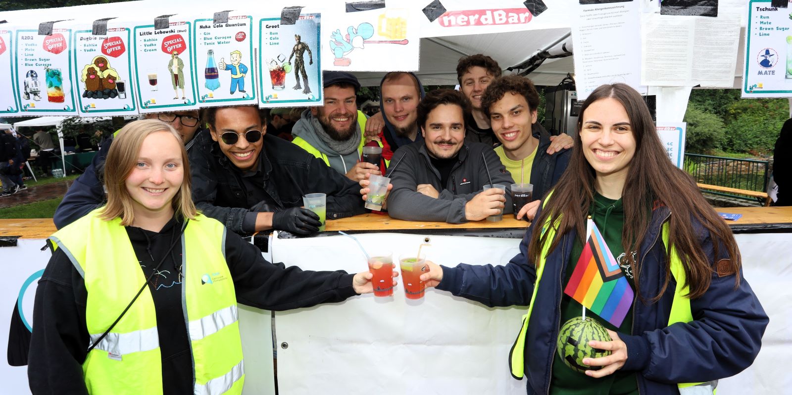 An der Nerd-Bar vom FSR Elektrotechnik gab es leckere Cocktails